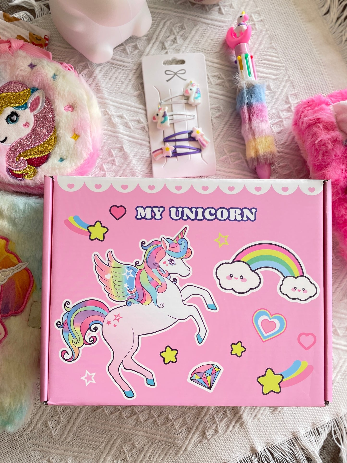 Unicorn Dream Plush Notebook & Accessories Gift Set