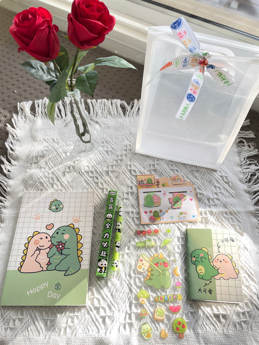 Dinosaur stationery gift set