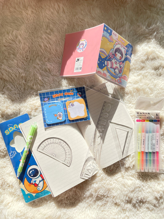 Astronaut Adventure Stationery Gift Set for kids, in its carry bag