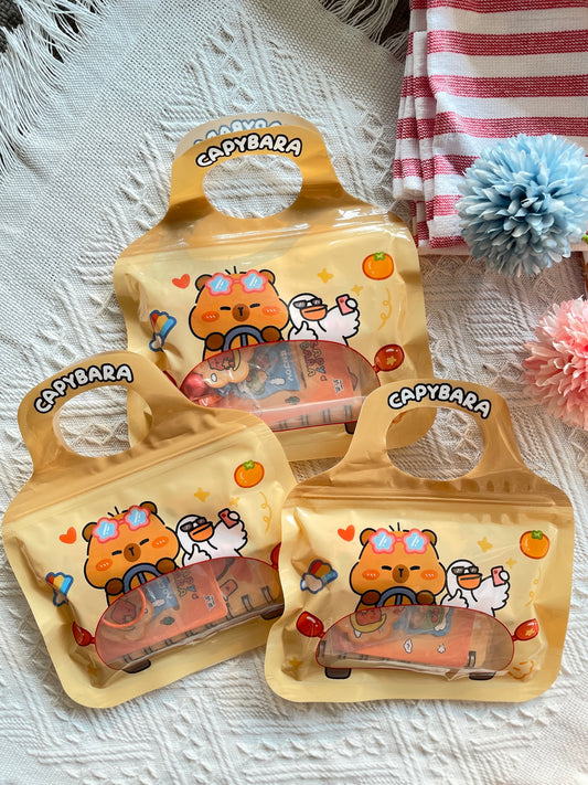 Breezy Capybara kids notebook and keychain gift set