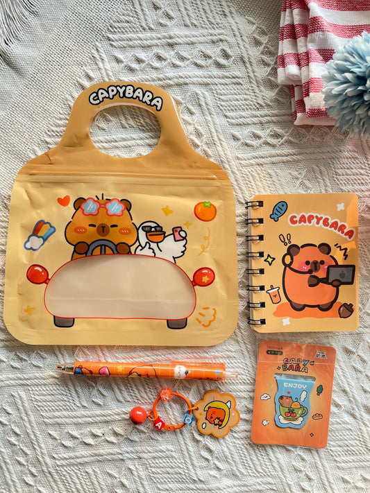 Capybara Stationery 4-Piece Gift Set