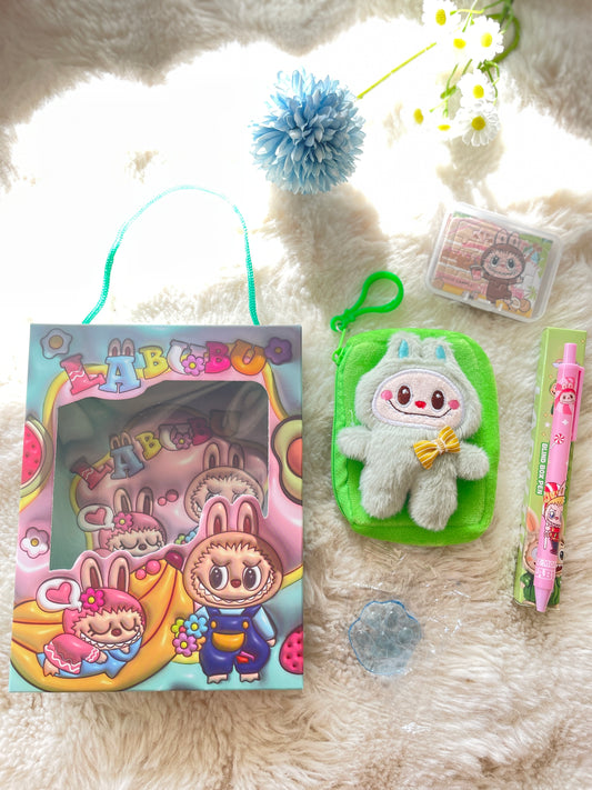 Labubu Coin Purse & Puzzle Stationery Set