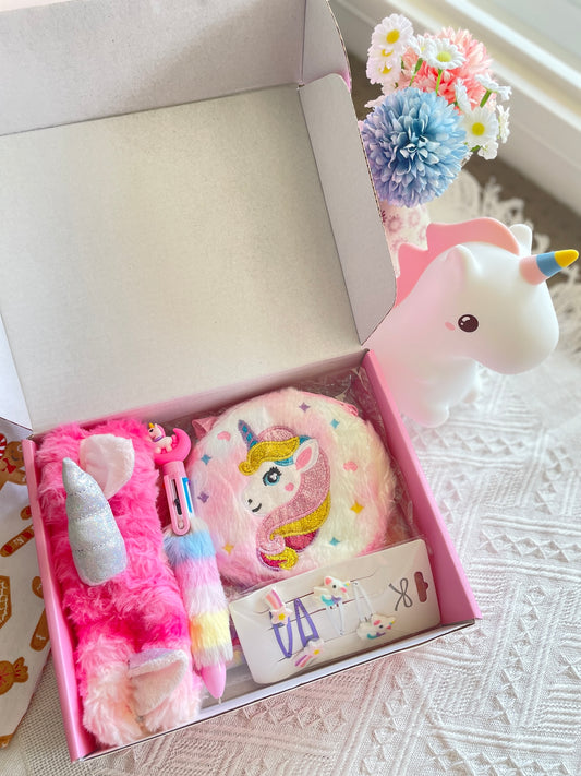 Unicorn Dream Plush Notebook & Accessories Gift Set