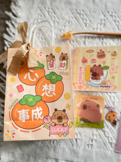 Lucky Capybara Stationery Gift Set